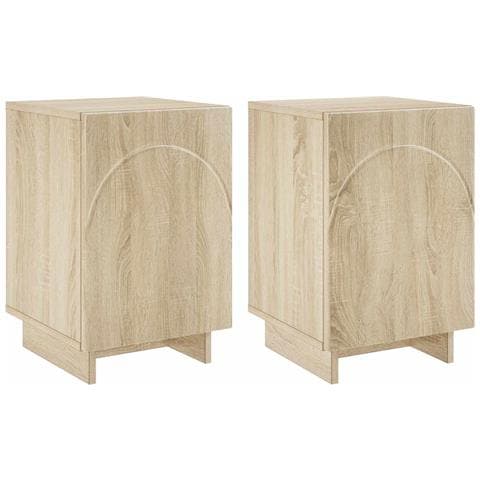 Comodino 2 pz Rovere Sonoma 33,5 x 34,5 x 50 cm - Foto 1