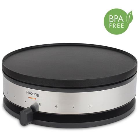 Crepiera elettrica 2 in 1 KREP56, Griglia reversibile antiaderente da 33 e 10cm per Crepes e Mini Crepes, Temperatura fino a 230°, 1500W - Foto 6