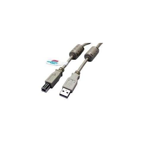 ICOC U-AB-18-U2-FER - Cavo USB 2.0 A maschio / B maschio 1.8 m con ferrite - Foto 1