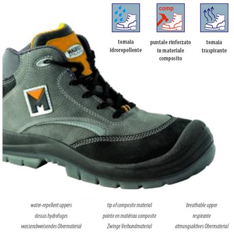 Scarpa antinfortunistica Tessuto Tomaia Nabuk idrorepellente n 42 - Foto 1