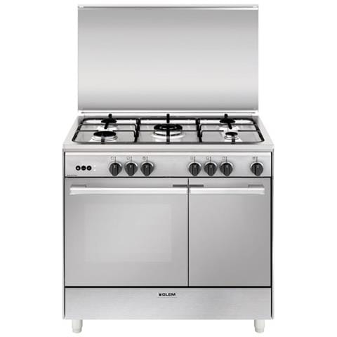 Cucina Gas UR965VI 5 Fuochi Gas Forno Gas Classe A Dimensioni 90x60 Colore Inox Serie Unica - Foto 6