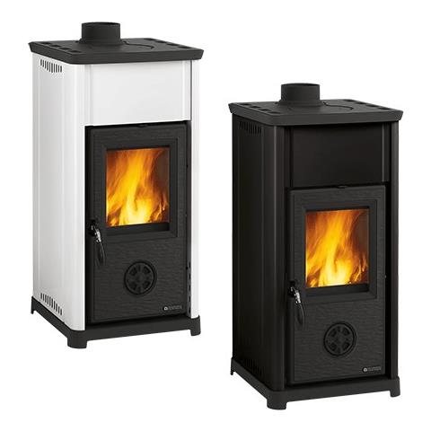 TEA Stufa a Legna in Acciaio Porcellanato Potenza Termica Nominale 6.6 kW 189 m³ Riscaldabili Colore Bianco - Foto 6