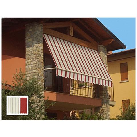 Tenda Da Sole A Caduta - Cm. 300 X H. 250 - Bordeaux Crema - Foto 1