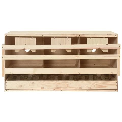 Casetta Cova per Galline 3 Scomparti 72x33x38 cm Legno di Pino - Foto 7