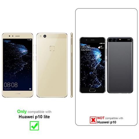 Custodia Compatibile Con Huawei P10 Lite In Nero Ossido - Coperchio Protettivo In Design Flip Realizzato In Similpelle Testurizzata - Foto 8
