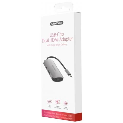 Hub di Interfaccia USB 3.2 Gen 1 (3.1 Gen 1) Type-C Alluminio Colore Nero - Foto 5