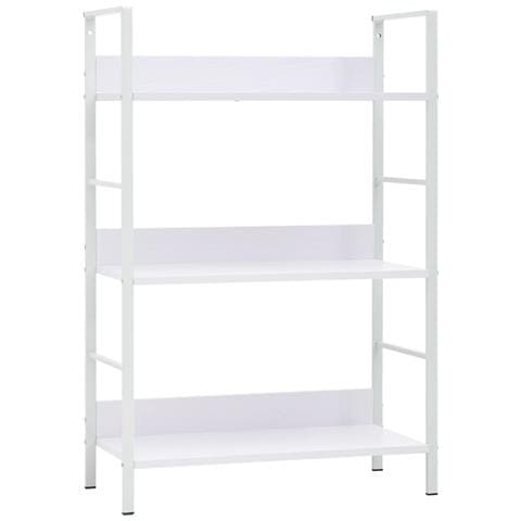 Scaffale Libri 3 Ripiani Bianco 60x27,6x90,5 Legno Multistrato - Foto 1