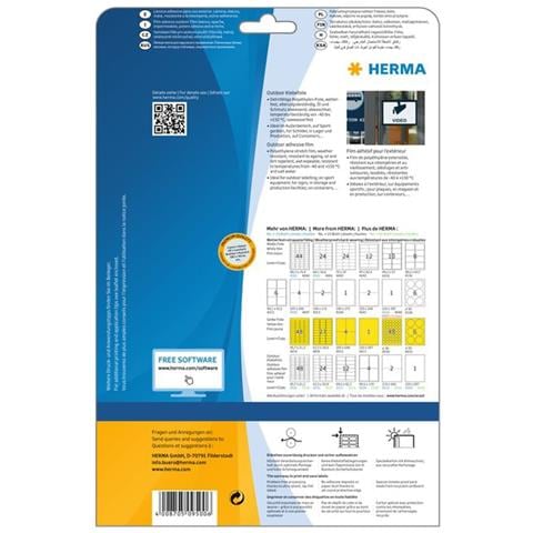 Outdoor adhesive film 210x297mm white 10 pcs. , Bianco, Labels / pack - 10 pcs. Sheets / pack - 10 pcs, 210 x 297 mm, A4 sheets, opaque, outdoor - Foto 2