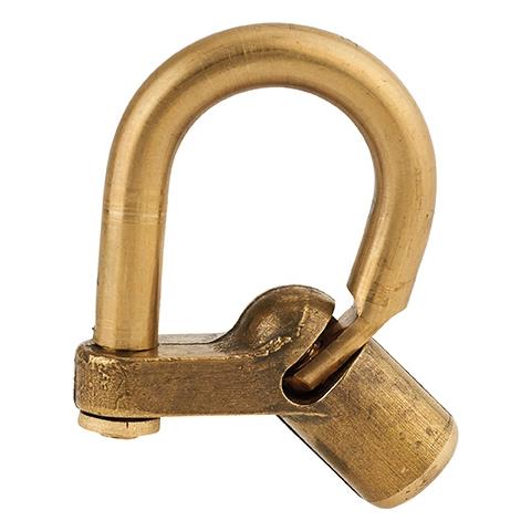 Lucchetto 29c Chiave Triangolare Base Angolare 5mm, Ottone, Da Esterno - Contatori, Quadri Elettrici, Vvf, Pompieri, Manutenzione - - Foto 1