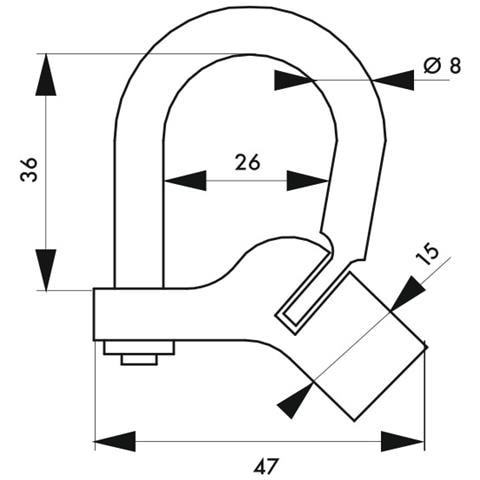 Lucchetto 29c Chiave Triangolare Base Angolare 5mm, Ottone, Da Esterno - Contatori, Quadri Elettrici, Vvf, Pompieri, Manutenzione - - Foto 3