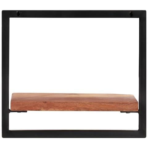Mensole Parete 2 Pz 40x24x35 Cm Legno Massello Acacia E Acciaio - Foto 6