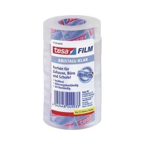 Film, Kristall-klar, 6-er Pack, 15 Mm X 33 M Universeller Klebefilm, Aus Pp-folie, Reifest (57726-00000-01) - Foto 1