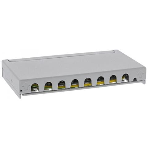 Inline Patch Panel Cat.6a 0.5u A 8 Vie, Grigio, Protezione Antipolvere - Foto 2