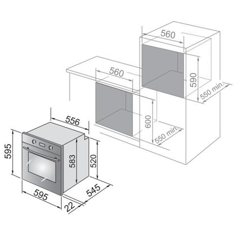 Forno Elettrico da Incasso Professional PLM 7 XLAA 2 Capacità 74 L Multifunzione Ventilato Cottura Vapore Potenza 2600 W Colore Nero - Foto 4