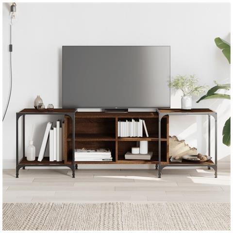 Mobile Tv Rovere Marrone 153x37x50 Cm In Legno Multistrato - Foto 1