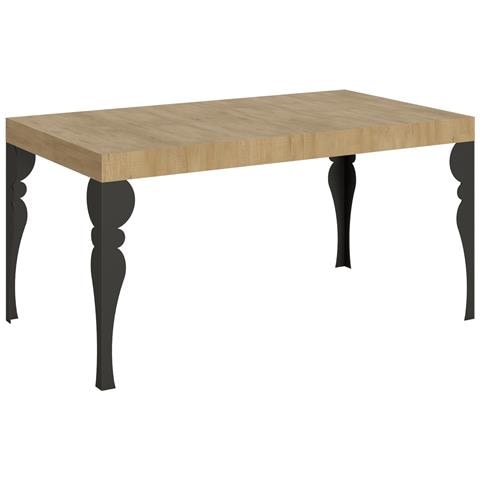 Tavolo Allungabile 90x160/264 Cm Paxon Telaio Antracite - Quercia Natura - Foto 5