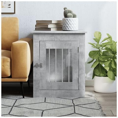 Gabbia Cani Arredamento Grigio Cemento 55x75x65cm Multistrato - Foto 2