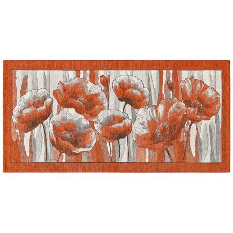 Tappeto Passatoia Cucina Corsia Retro Antiscivolo Disegno Amsterdam By Suardi 55x190 Arancio - Foto 1