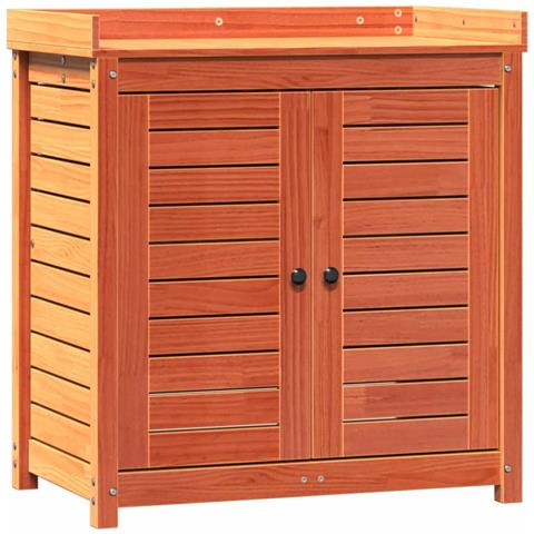 Tavolo Invaso Con Ripiani Marrone 82,5x50x86,5 Cm Massello Pino - Foto 2