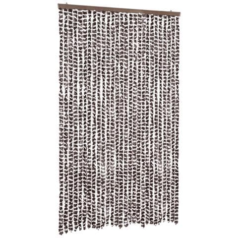 Tenda Antimosche Marrone E Bianca 118x220 Cm In Ciniglia - Foto 2