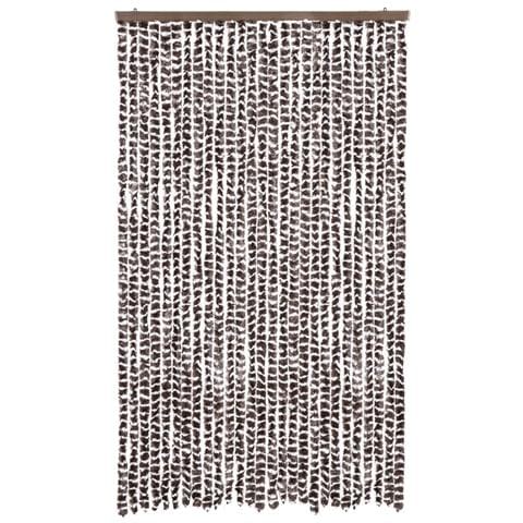 Tenda Antimosche Marrone E Bianca 118x220 Cm In Ciniglia - Foto 3