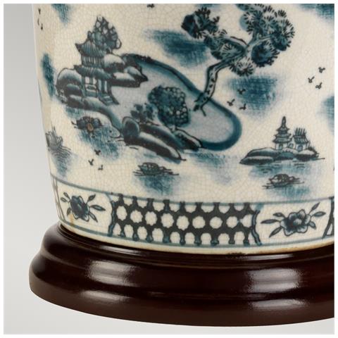 Lampada Da Scrivania Contemporanea Blue Traditional Porcellana Blu 1 Luce E27 - Foto 5