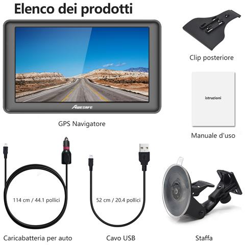 Navigatore Auto /camion 7 Pollici 2024 Gps Navigatore Satellitare Auto Camper Autobus Taxi, Avviso Traffico Vocale, Limite Di Velocità, Aggiornamenti Gratuiti Delle Mappe A Vita - Foto 2