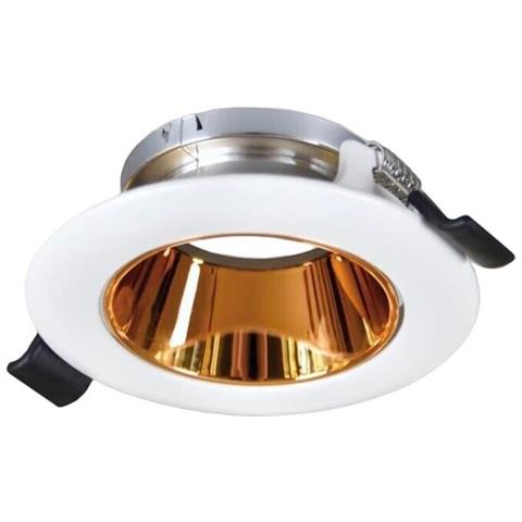 Portafaretto Orientabile Incasso Per Soffitto Supporto Faretto Bianco Oro Rosa - Foto 1