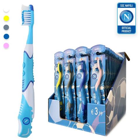 KST-K1NA48 - Spazzolino Da Denti Napoli Official Product - Adulto - Mixed Color - Confezione 24 Pezzi - Foto 1