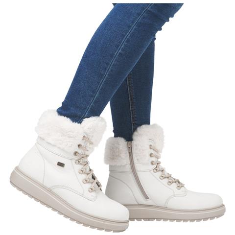 White Casual Closed Ladies Mid Height Boots Stivaletti Pelle Scarpe Donna Bianco Eu 39, D0u70-80 - Foto 2