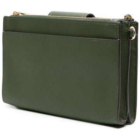 Sm Dbl Zip Crossbody Borsa Tracolla Corssbody Pelle Di Mucca Borse Donna Verde Eu One Size, 32s3gr0c1l-386 - Foto 2