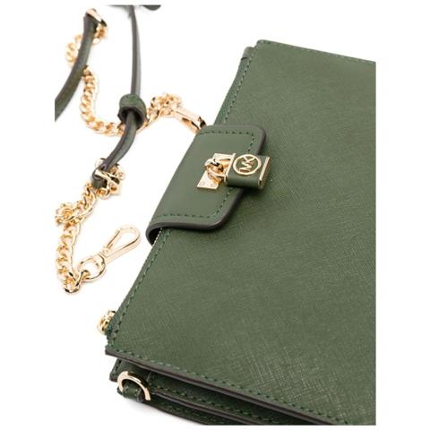 Sm Dbl Zip Crossbody Borsa Tracolla Corssbody Pelle Di Mucca Borse Donna Verde Eu One Size, 32s3gr0c1l-386 - Foto 3