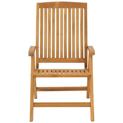 Sedie da Giardino Reclinabili con Cuscini 4 pz in Legno di Teak - Foto 10