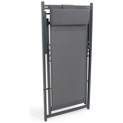 Set Di 2 Sdraio In Alluminio Antracite - Foto 3