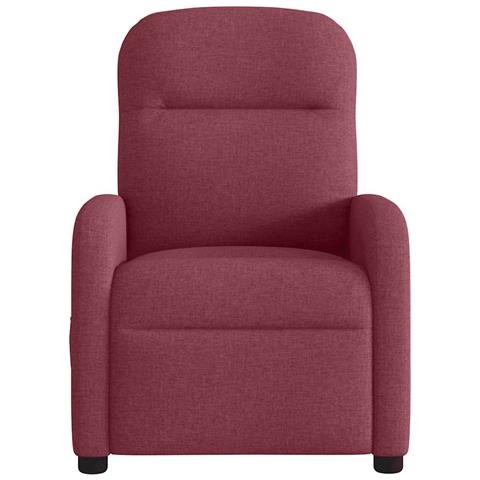 Poltrona Reclinabile In Tessuto Rosso Vino - Foto 3