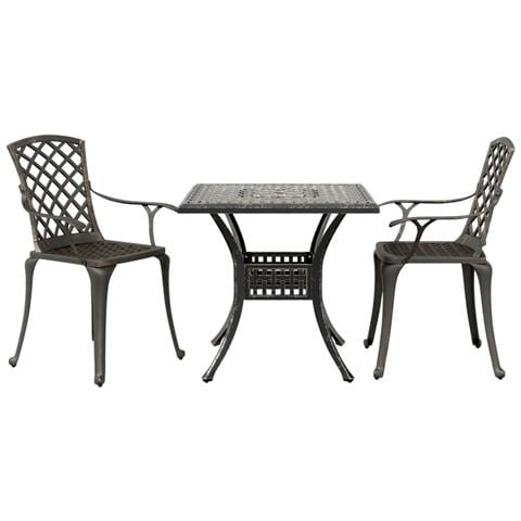 Set Da Bistrò 3 Pz Bronzo In Alluminio Pressofuso - Foto 2