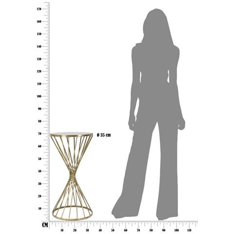 Tavolo Mf591 - Oro - Metallo - 35x35x70 Cm - Foto 8