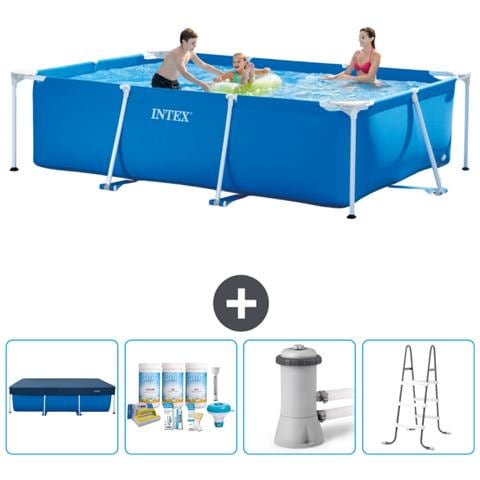 Piscina Fuori Terra - Rettangolo - 300x200x75 Cm - Blu - Include Accessori Coordinati Cb6 - Foto 1