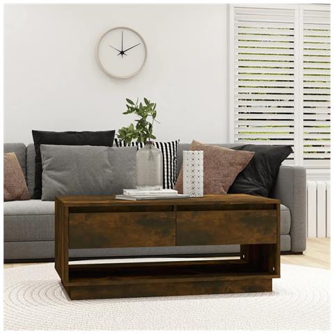 Tavolino Da Salotto Rovere Fumo 102,5x55x44 Cm In Truciolato - Foto 8