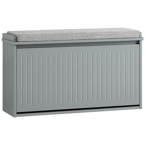 Panca Scarpiera Grigio 80x26x45cm Fsr98-l-hg - Foto 1