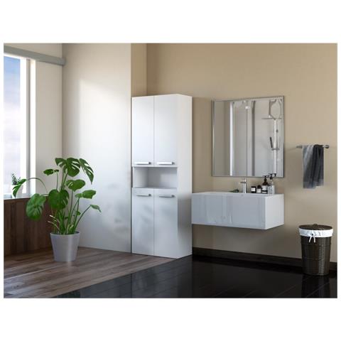 NEL 1K DK BIEL armadietto di conservazione per bagno Bianco - Foto 2