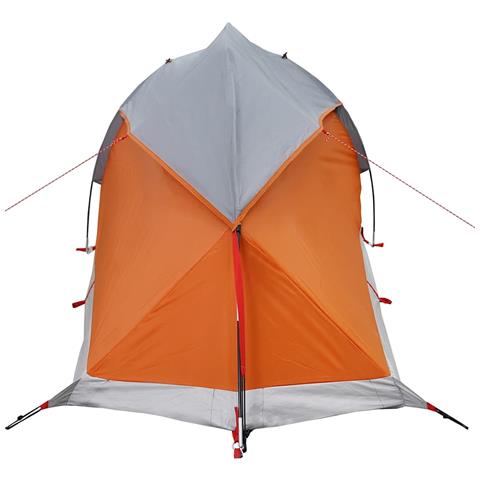 Tenda Campeggio a Cupola 1Persona Grigia Arancione Impermeabile - Foto 8