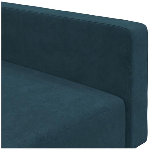 Divano Letto a 2 Posti Blu in Velluto - Foto 9