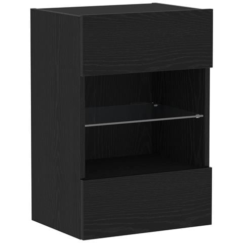 Mobile TV LED  Nero Rovere 40x30x60,5cm in Legno ingegnerizzato - Foto 1