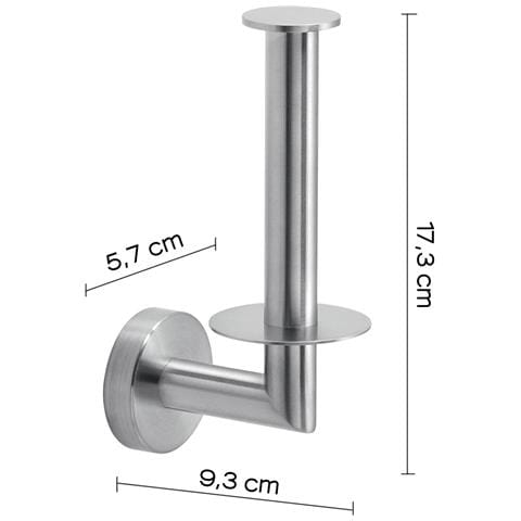 Portarotolo Di Riserva Da Muro In Acciaio Inox Aisi 304 5024 Serie Project Satinato - Foto 2