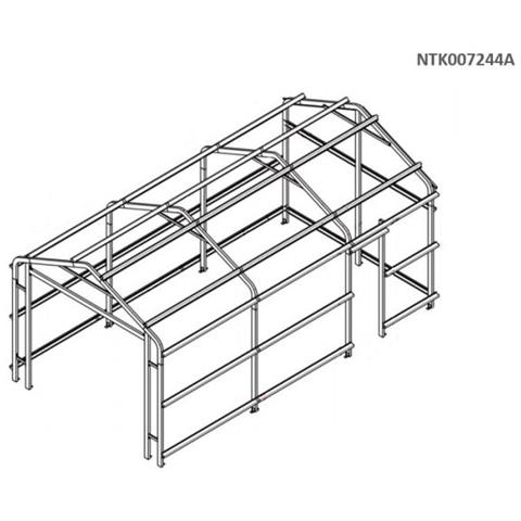 Box Deposito Auto Lamiera Capanno In Acciaio Zincato Con Saracinesca 438x724cm X H3,31m - 585kg - 31,7 Mq - Beige - Foto 6