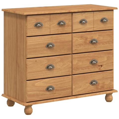 Cassettiera 'ASKIM'Marrone miele 91x40x79 cm Legno massello di pino - Foto 1