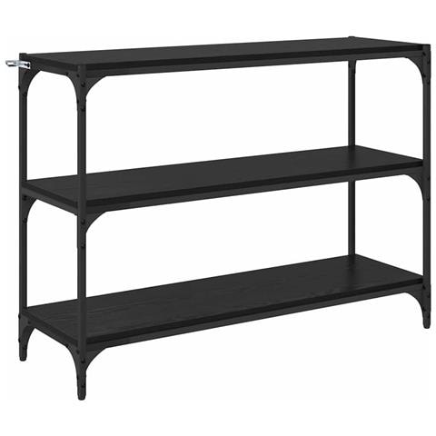 Armadio per Libri Rovere nero 100 x 33 x 71 cm - Foto 1