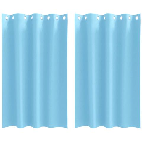 Tende con tende 2 pcs Azzurro Poliestere - Foto 1