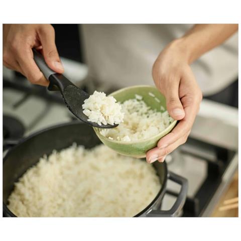 Cucchiaio Per Riso Nero Elevate Fusion Design Funzionale Ed Elegante Ideale Per Servire Il Riso Senza Sprechi Colore Nero Per Una Cucina Moderna E Ordinata - Foto 6
